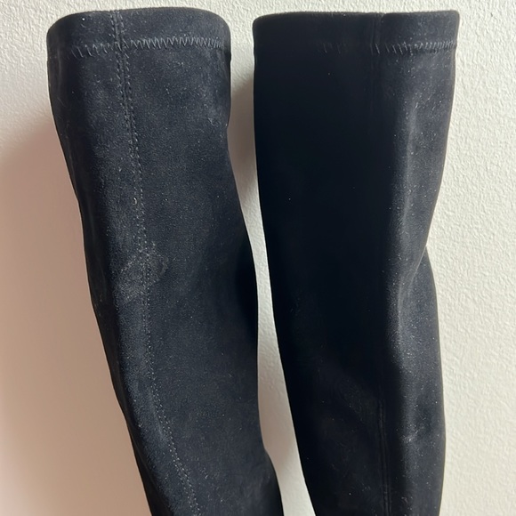 Steve Madden Women’s Faux Suede Pointed Toe Over-The-Knee Black Boots Size 7 - Picture 11 of 17